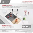 thumbnail image 3 of Stylish Undermount 33" Stainless Steel Single Bowl Kitchen Sink with 5 accs S-613W-1, 3 of 11