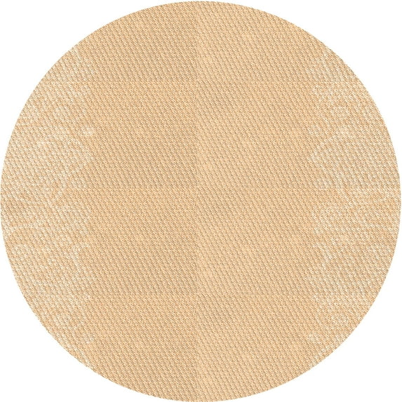 Ahgly Company Indoor Round Patterned Golden Blonde Gold Area Rugs, 5' Round