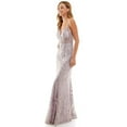 thumbnail image 7 of Speechless Juniors Lavender Embroidered V-Neck Illusion Gown Dress, 7 of 7