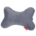 thumbnail image 2 of Bookishbunny Dog Bone Shaped Memory Foam Travel Auto Pillow Head Rest Support Car Seat Cushion Gray, 2 of 3