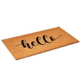 thumbnail image 3 of Calloway Mills 112073672 Black Hello Script Doormat 36" x 72", 3 of 7
