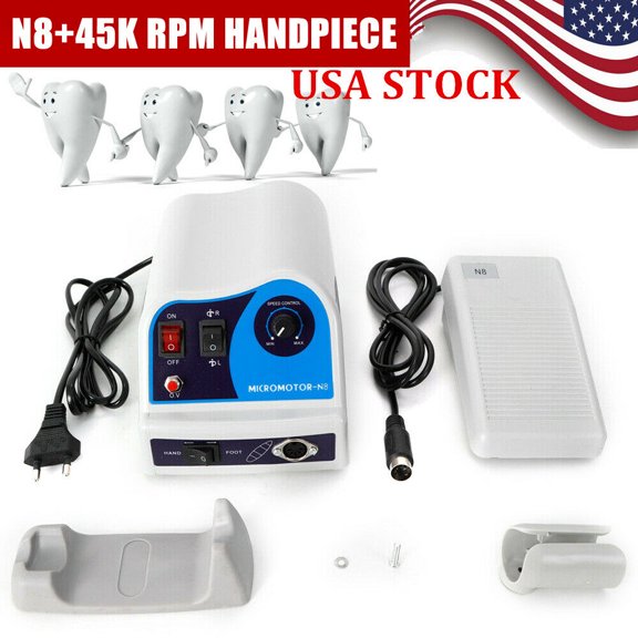 Dental Lab Polishing Micromotor N8 Polishing 45K RPM Micro Polisher Handpiece Motor