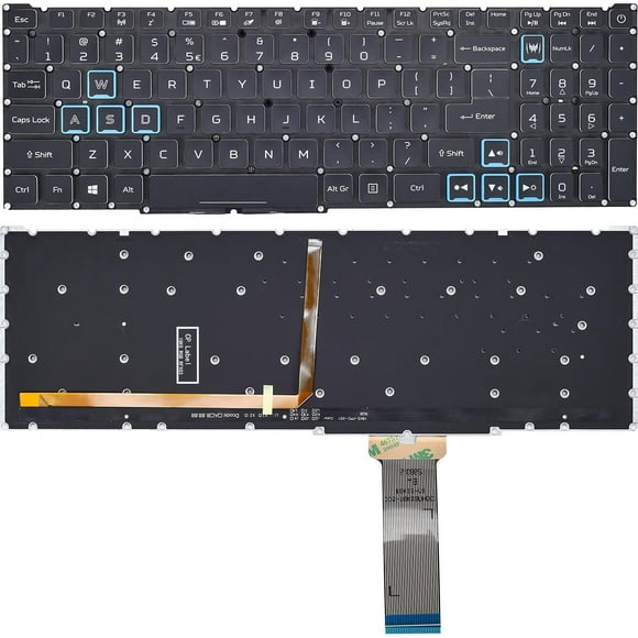 LIXSUNTEK Laptop Replacement US Layout RGB Colorful Backlight Keyboard for Acer Nitro 5 AN515-43 AN515-54 AN515-55 AN517-51 Nitro 7 AN715-51 Predator Helios 300 PH315-52 PH315-52-710B PH315-52-76NS