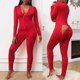 thumbnail image 2 of Mujer Casual Deep-V Solid Button Romper Long Playsuit Strap Jumpsuit Fridja  hfkajh102337, 2 of 9