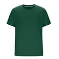 thumbnail image 4 of BXINGOHAI Mens T Shirts Short Sleeve Crew Neck Cotton T-Shirts Casual Soft Tshirt Tops Classic Basic Tees, Breathable Sale Army Green,L, 4 of 6
