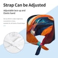 thumbnail image 3 of Salouo Abstract Fabric Color Waves Print Adjustable Working Caps,1 Pcs Working Hats Elastic Scrub Hats Elastic Tie Back Hats Unisex Nurse Scrub Cap Nurse Hats ,One Size, 3 of 7