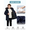 thumbnail image 6 of Wantdo Boy's Puffer Jacket Warm Winter Coat Puffer Coat with Faux Fur Lined Hood Blue 18-20, 6 of 8