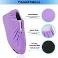 thumbnail image 4 of Uxcell Reusable Shoe Covers, Washable Thickened Boot Shoe Covers Non-Slip Shoe Protectors Covers, Light Purple 5 Pair, 4 of 6