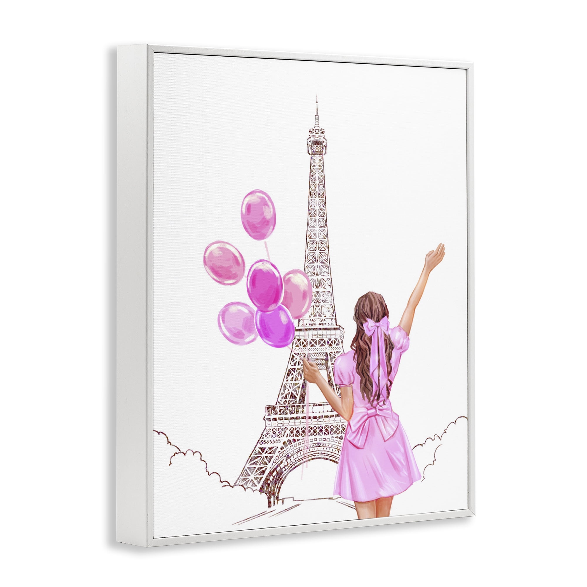Stupell Industries Chic Paris Celebration White Framed Giclee Art, design by Ziwei Li