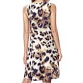 thumbnail image 2 of Animal print, leopard texture Spring Summer Dresses for Women Fashion T-shirt Dress Casual Sleeveless Loose Sundress with Pockets, 2 of 5