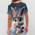 thumbnail image 3 of LTTVQM Easter Scrub Tops Women 2026 Rabbits Eggs Print Funny Short Sleeve Shirts Loose Fit V-Neck Fashion Tops with Pockets Gray M, 3 of 5