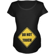 Do Not Touch Funny Black Maternity Soft T-Shirt