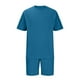 thumbnail image 2 of Camisas de Manga Corta de los Hombres Cuello Redondo Casual de Poliéster Blusa Conjuntos para el Verano Diario de Uso en el Hogar, 2 of 5