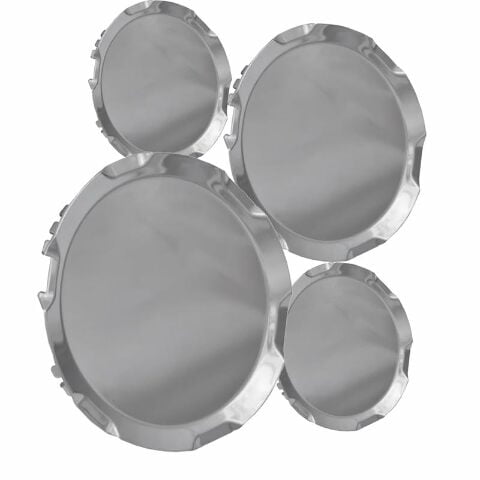 Fuel Rider Set of 4 Chrome ABS Center Caps Compatible with 2010-2013 GMC Terrain 6.57 Inch,Diameter, Closed, No Logo