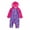 Purple Flower, variant on Baby Girls Swimsuit UPF 50+ Sun Protection, Zip Front Hoodie Long Sleeve One Piece Swimwear, Toddler Bathing Suit （Leopard Print 9-12months）