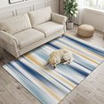 thumbnail image 2 of Area Rugs 3'x5', Blue Grey Abstract Art Carpet Runner Indoor Outdoor Rugs Home Decor Aesthetic, Farmhouse Stripes Modern Art Non Slip Mats Washable Accent Rug for Living Room Bedroom, 2 of 8