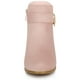 thumbnail image 3 of Botines de tacón alto grueso Allegra K Mujer Rosa Polvo 38, 3 of 7