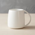 thumbnail image 2 of Yuarrent Taza de café resistente a altas temperaturas para desayuno de gran capacidad de té de agua de leche de cerámica con taza con asa Mostrada Blanco 301-400ml, 2 of 6