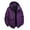 Purple, variant on Winter Jacket for Men Solid Color Long Sleeve Hooded Neck Coat Plus Size Zipper Windbreaker Waterproof Mens Clothes with Pockets Fall Streetwear for Walking and Daily S