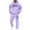Light Purple, variant on Landzoo One Men's Casual Hoodie Sweatsuit Set Loose Fit Letter Print Pullover Hooded Sweatshirt With Jogger Pants For Autumn Winter Daily Wear Handsome Cozy Men's Suits