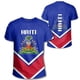 thumbnail image 4 of Camiseta de gran tamaño con estampado 3D, emblema de país, bandera del mar Caribe, isla de Haití, ropa de calle retro, camiseta informal de manga corta para hombre y mujer, 4 of 5