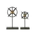 thumbnail image 1 of Metal Atom Table Top Sculpture On Rectangular Stand, Set of 2, Black, 1 of 1