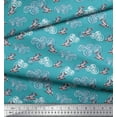 thumbnail image 3 of Soimoi Japan Crepe Satin Fabric Clouds & Bullfinch Bird Print Fabric by The Yard 42 Inch Wide, 3 of 3