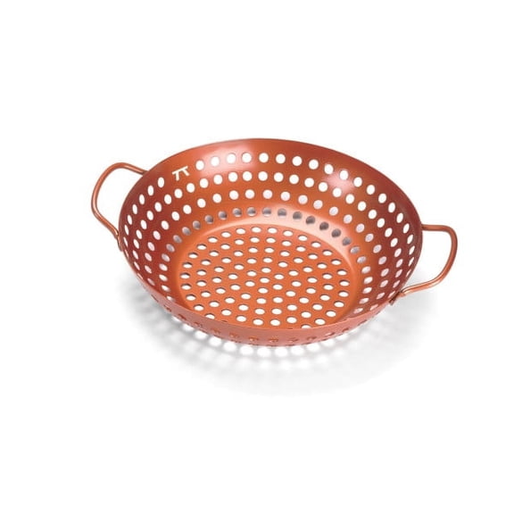 Outset Round Grill Wok, Copper Non-Stick