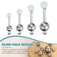 thumbnail image 4 of Uxcell Bouton Boule Écrous, Acier Inoxydable Rond Solide Trou Aveugle Capuchon de Vis Décoratif Poignée de Machinerie Matériel M8x23mm 2, 4 of 7
