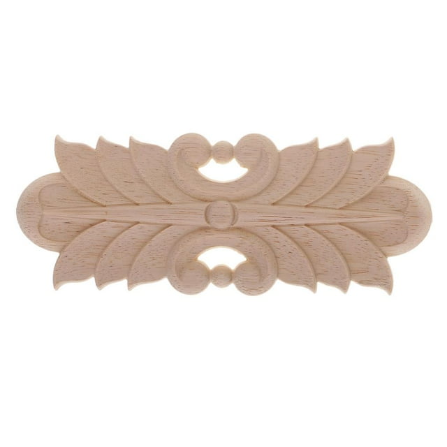 1 aplique decorativo de esquina de madera sin pintar para muebles, puerta sin pintar