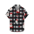 thumbnail image 5 of Blusa y camisa de manga corta con cuello vuelto para hombre Camisa de manga corta con estampado navideño para hombre Tops casuales con cuello vuelto Camisa Blusa Tops para hombre, 5 of 5