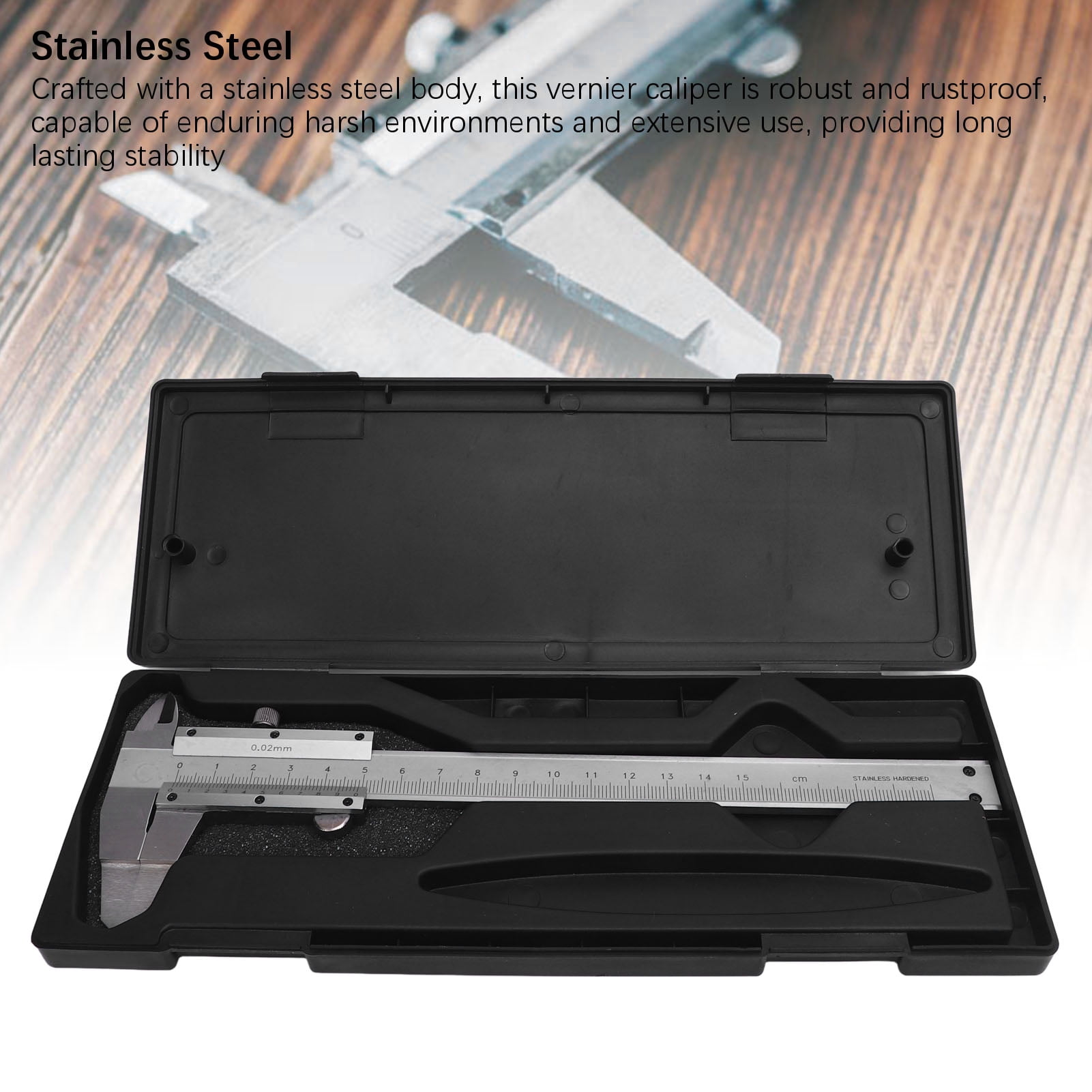 Suodoka High Accuracy Stainless Steel Vernier Caliper Thin Blade Measuring Tool for Outer Diameter Narrow Groove Measurement 0-150mm / 0-6 inches Range Professional Metal Calipers