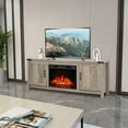 thumbnail image 2 of Costway 62'' Farmhouse TV Stand Entertainment Center for TVs up to 70 Inches Natural, 2 of 10
