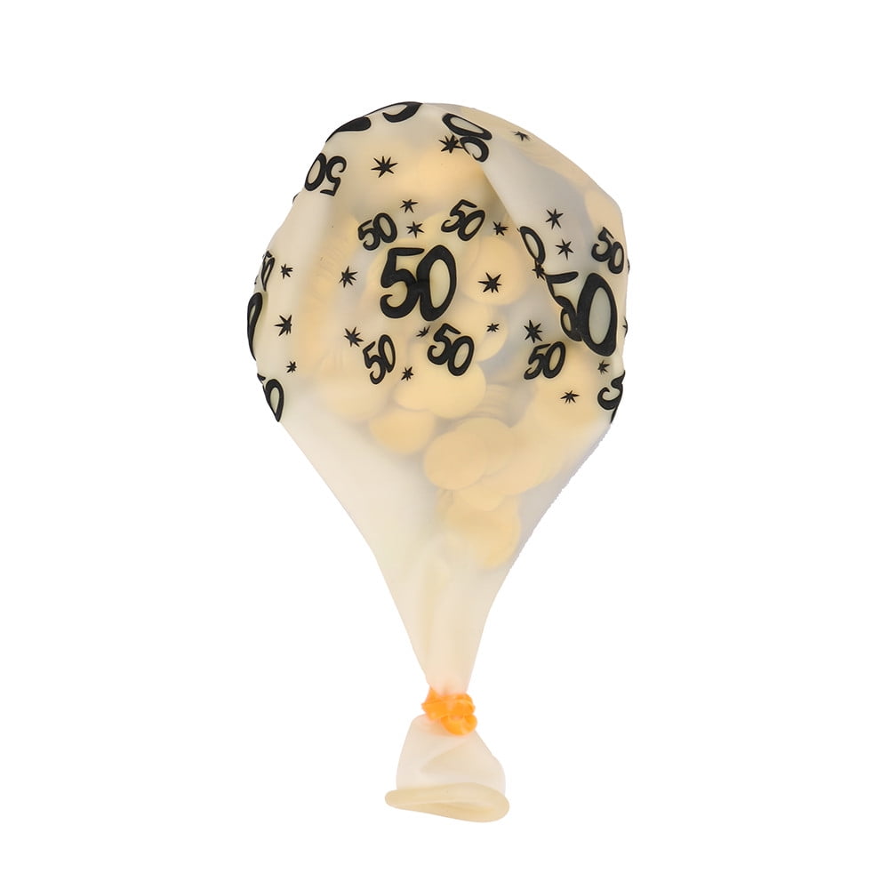 Wovilon 5Pcs 30 40 50Th Happy Birthday Age Confetti Filled Balloons