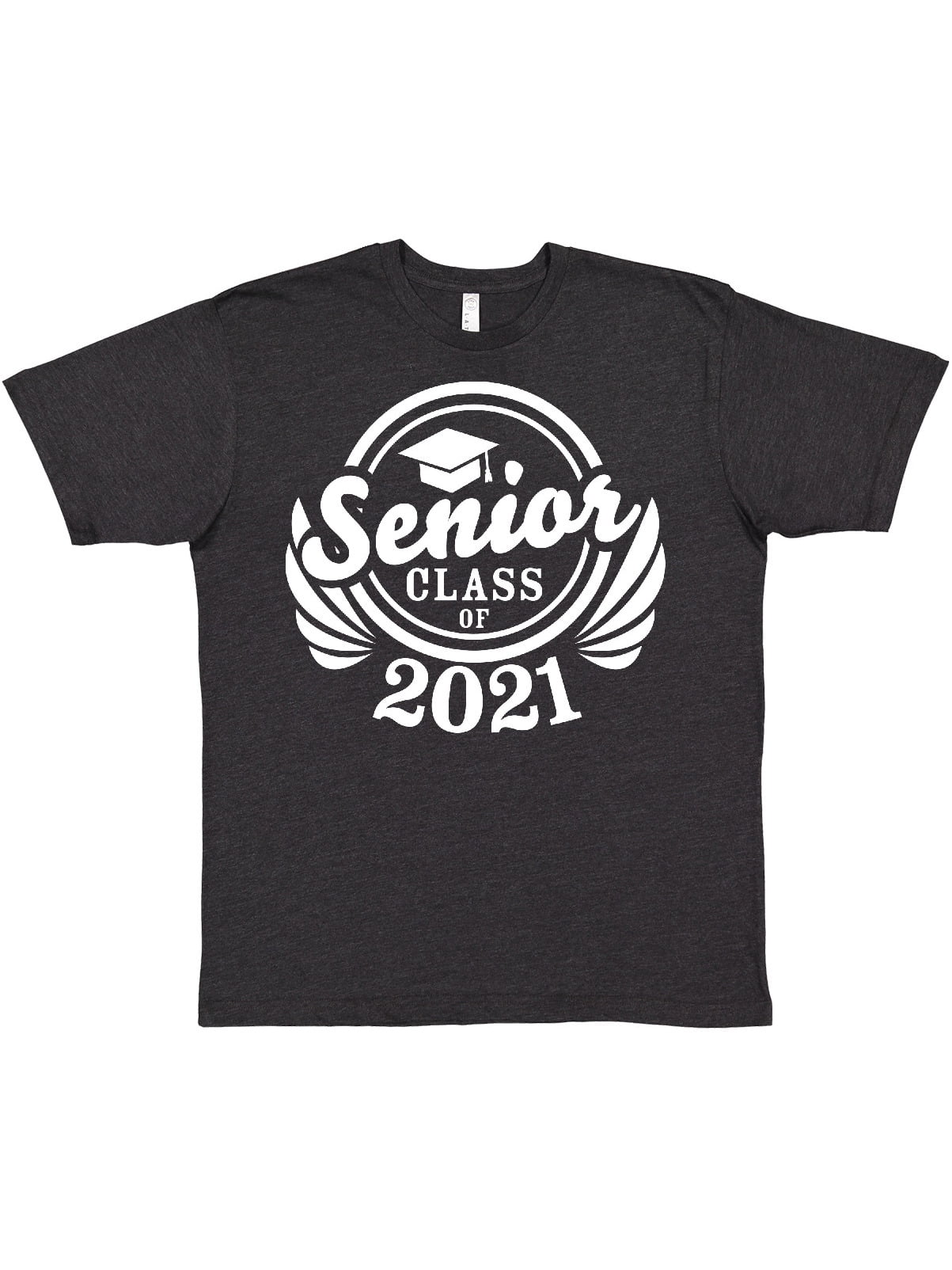 Inktastic Senior Class Of 2021 In White With Graduation Cap T Shirt