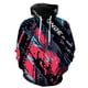 thumbnail image 1 of Sudadera con capucha y cremallera para hombre, niño y niña, sudadera con estampado completo, imagen inteligente con IA en 3D, estilo hip hop, para uso urbano., 1 of 6
