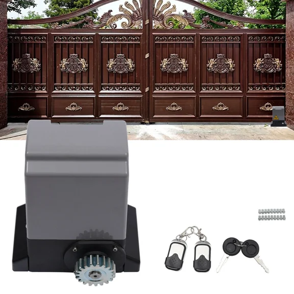1200kg/2645 lbs Electrico Automatic Sliding Gate Opener Motor With 2 Remotes 550W