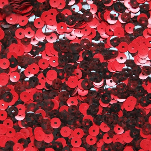 Deep Red Sequins 5mm Marbled Mottled Opaque Made in USA