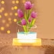 thumbnail image 4 of Luz de Tulipán 3D, Luz LED con Carga USB Lámpara de Mesa de Flor de Tulipán Lámpara de Mesita de Noche para Decoración de Habitación B, 4 of 5