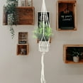 thumbnail image 3 of TEHAUX Living Room Decor Macrame Pot Hanger White 4Pcs 32.3X11.8In, 3 of 6
