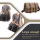 thumbnail image 5 of Mujeres Hombre Bolso Bolso Libro de la cámara Billetera de almacenamiento Crossbody Pack Gran capacidad Camping Flap Messenger Bolsos Múltiples bolsillos Khaki grande Methold AP004585-01, 5 of 6
