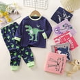 thumbnail image 4 of TOWED22 Toddler Baby Girl Boy Fall Winter Clothes 2pcs Long Sleeve Sweatshirt Tops Elastic Waist Pants Set Funny Print Outfits Clothing(Navy,8-9 Y), 4 of 4