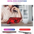 thumbnail image 3 of Designed for Samsung Galaxy A26 5G Case, Military Grade Protective Phone Case Cover with Enhanced Metal Ring Kickstand [Support Magnet Car Mount] Compatible with Samsung Galaxy A26 5G, Red, 3 of 7