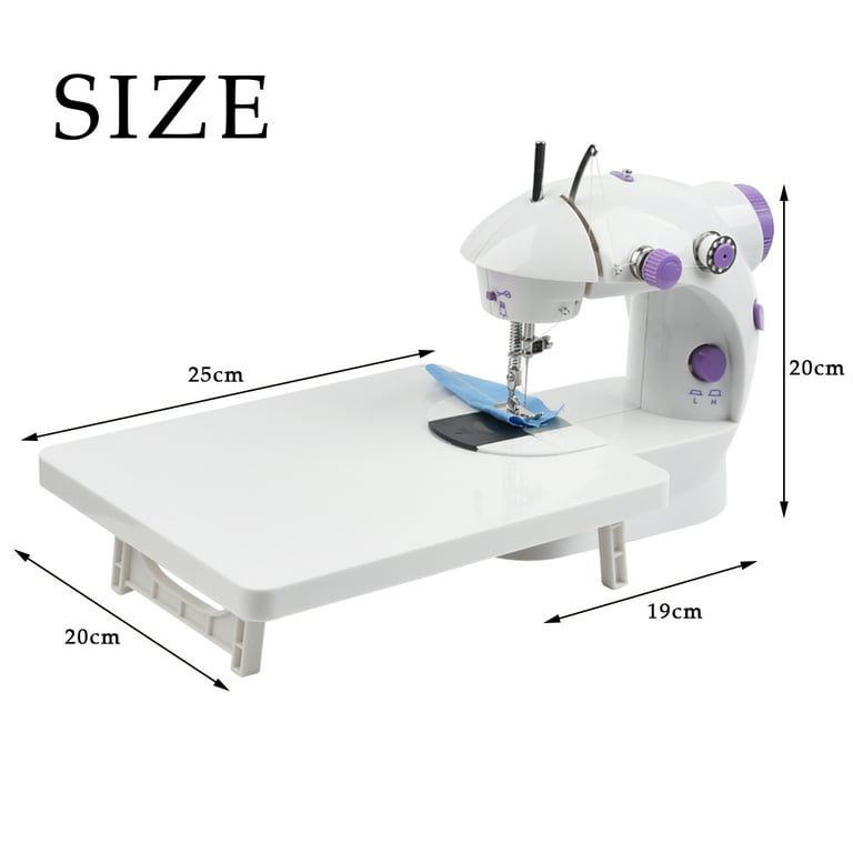 QLOUNI Mini Sewing Machine with Extension Table Portable Sewing