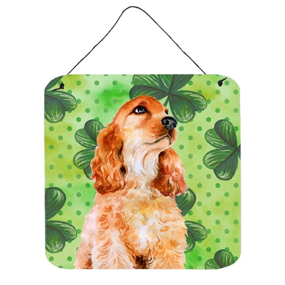Cocker Spaniel St Patricks Wall or Door Hanging Prints Green