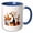 Blue/White, variant on 3drose, Artsy Still Life of Pottery, Dishes, Autumn Leaves, Plants. Gift, 11oz Magic Transforming Mug