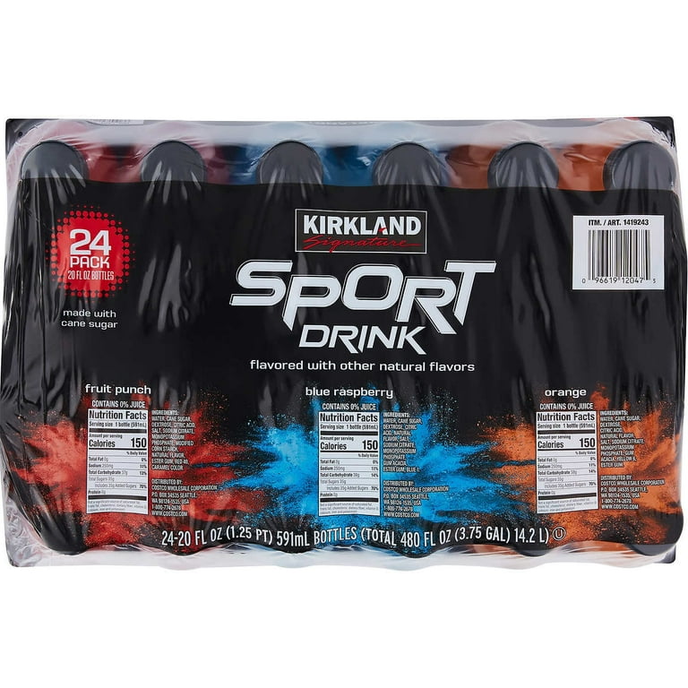 Kirkland Signature Sports Drink, Variety, 20 fl oz, 24 ct