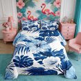 thumbnail image 2 of Manfei Boho Flowers Queen Comforter Set 3 Pieces,Hawaiian Tropical Botanical Comforter Sets Queen,1 Comforter and 2 Pillowcases,Reversible, 2 of 6