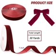 thumbnail image 3 of BokingOne Wine Red Velvet Ribbon - 1 Inch × 30 Yd Vintage Burgundy Velvet Ribbons red Nylon Velvet Ribbon for Gift Wrapping Wedding Party Decoration, 3 of 6