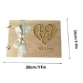thumbnail image 3 of TIELUTT Wedding Guestbook Wooden Wedding Guestbook Album Message Notebook for Wedding Stationery Pens Organizer Stationery Pens Craft Table Easter Crafts for Adults Stationery Cards and Envelopes Set, 3 of 6